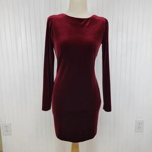 Boston Proper Red Velvet Cocktail Dress Size 2